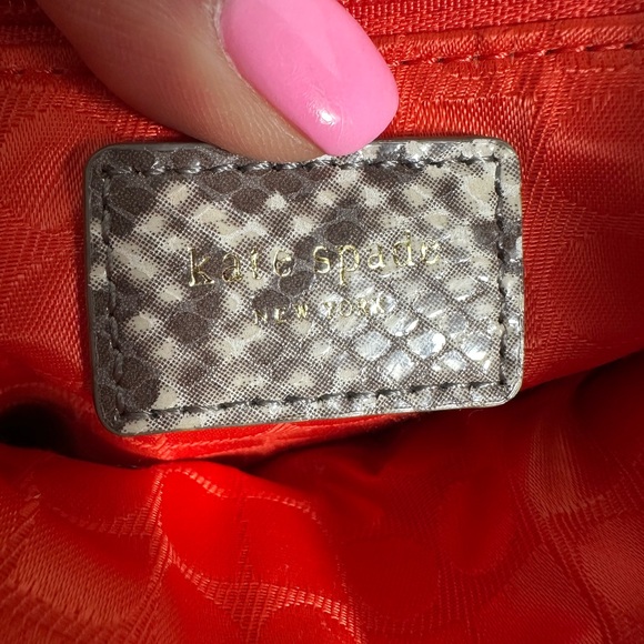Kate Spade Hobo Snake Print Leather Shoulder Handbag - Picture 4 of 16